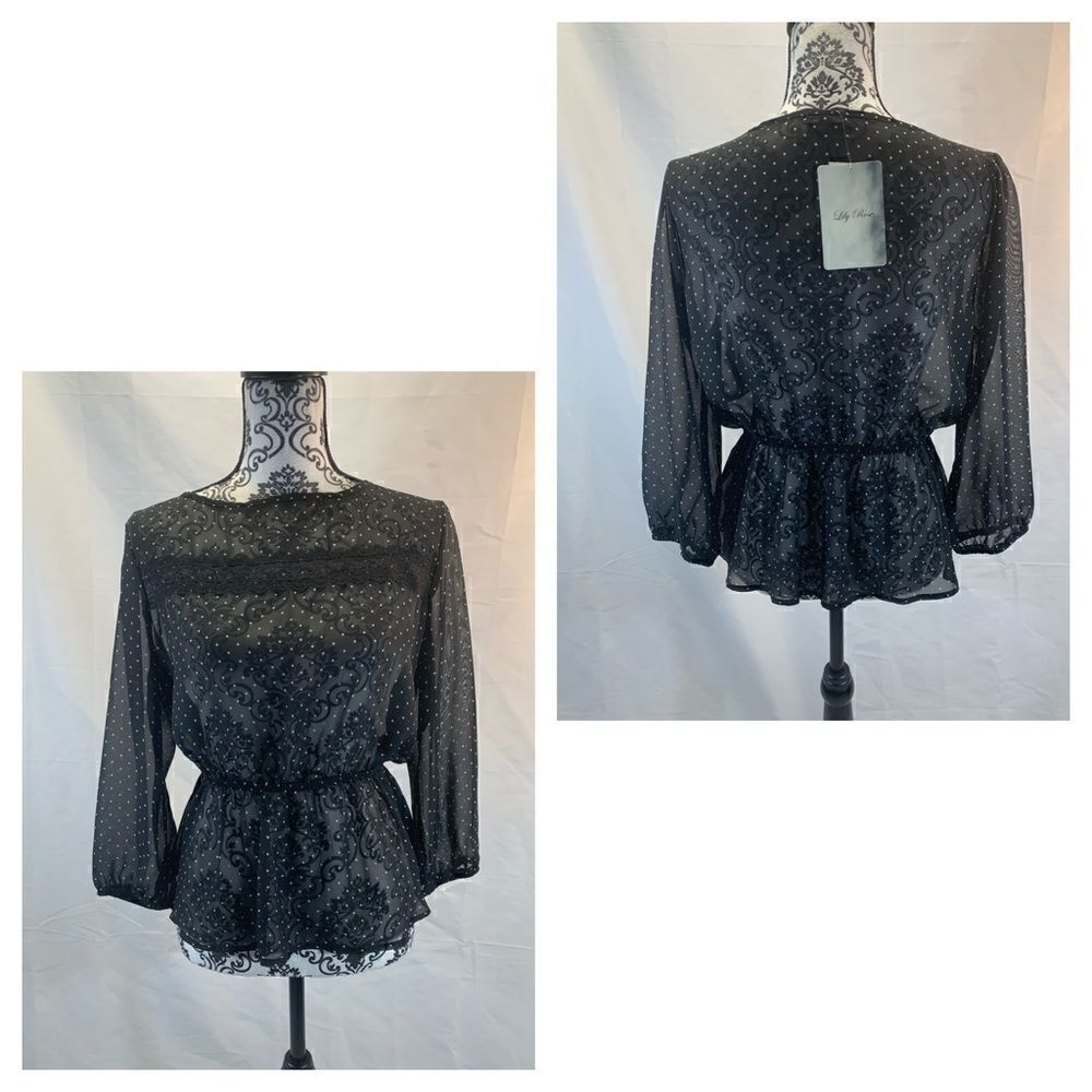 Lily rose black polkadot cinched waist - Picture 4 of 12